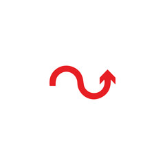 red arrow icon vector	
