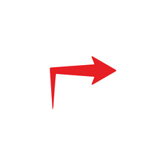 red arrow icon vector 