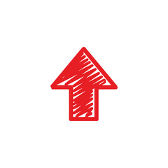 Fototapeta premium red arrow icon vector 