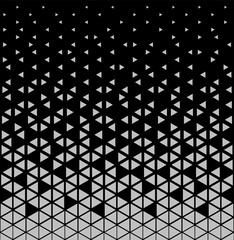 Halftone triangles pattern. Abstract geometric gradient background.