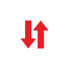 red arrow icon vector 
