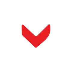 red arrow icon vector 
