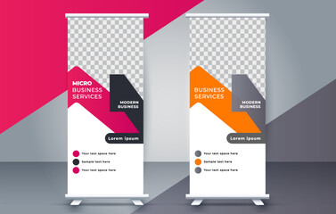 vector creative Roll up banners template
