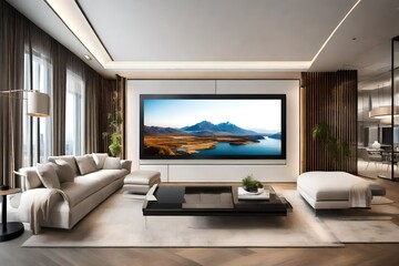 modern luxury living room with an amazing view