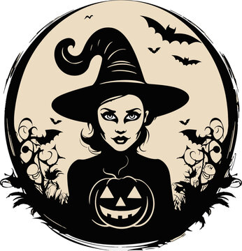 Vector clipart of Halloween image in an iconic and stylish design.