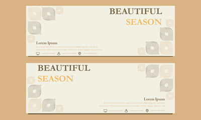 beautiful season horizontal banner template. Suitable for web banner, banner and internet ads