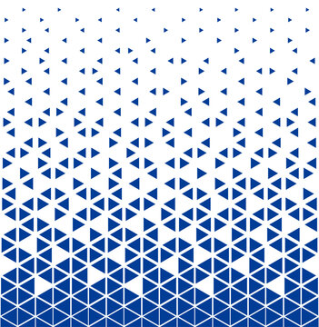 Halftone triangles pattern. Abstract geometric gradient background.