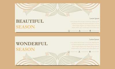 beautiful season horizontal banner template. Suitable for web banner, banner and internet ads