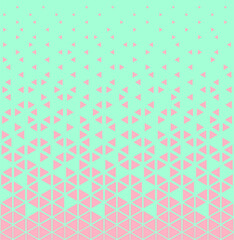 Halftone triangles pattern. Abstract geometric gradient background.