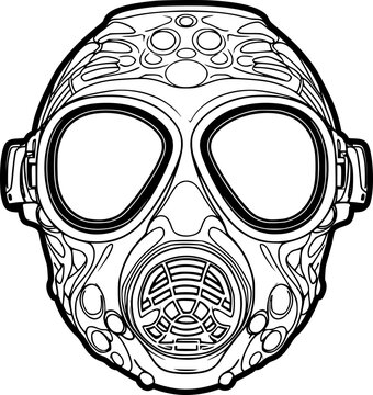 recommend clip art: outline illustration of snorkel for coloring page