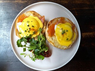 Toast and Egg for brunch more close up photo
