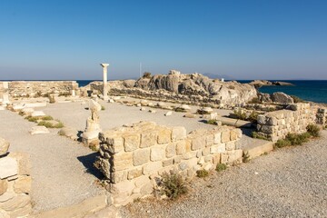 Ruins of ancient church Agios Stefanos in Kampos, Kos, Dodecanese, Greece