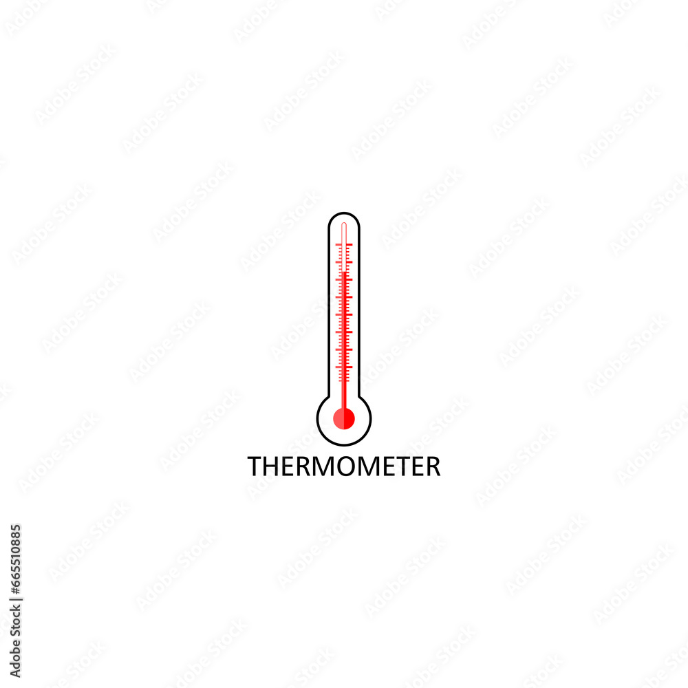 Poster thermometer icon isolated on transparent background