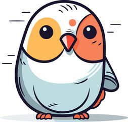 Cute cartoon penguin. Vector illustration of a cute cartoon penguin.