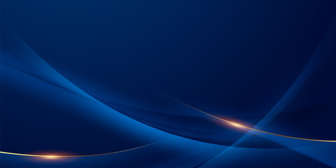Abstract blue background design with luxury gold color Vector illustration