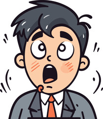 Surprised Businessman   Cartoon Vector IllustrationÃ¯Â»Â¿