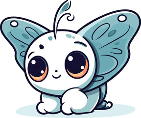 Butterfly cartoon. Vector illustration of a cute little butterfly.