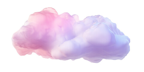 Fototapeta premium Light Pastel Colorful Cloud isolated on transparent background cutout PNG