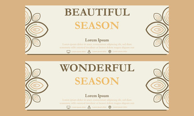 soft color beautiful floral horizontal banner template. Suitable for web banner, banner and internet ads