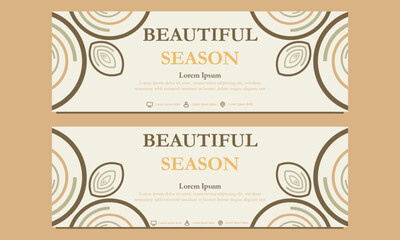 soft color beautiful floral horizontal banner template. Suitable for web banner, banner and internet ads