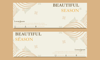beautiful season horizontal banner template. Suitable for web banner, banner and internet ads