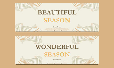 beautiful season horizontal banner template. Suitable for web banner, banner and internet ads