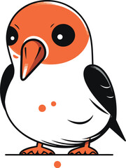 cute cartoon penguin isolated on white background. vector illustration.