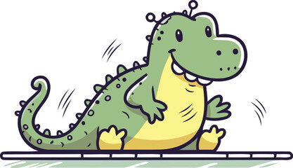 Crocodile. Cute cartoon character. Vector illustration.