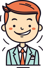 Businessman character design. vector illustration eps 10. Flat style.