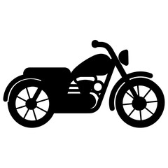Fototapeta na wymiar Motorbike, Motorcycle Icon Illustration in Trendy Flat Isolated on White Background. SVG Vector