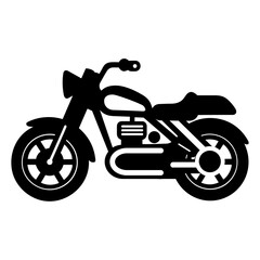 Motorbike, Motorcycle Icon Illustration in Trendy Flat Isolated on White Background. SVG Vector