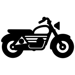 Fototapeta premium Motorbike, Motorcycle Icon Illustration in Trendy Flat Isolated on White Background. SVG Vector