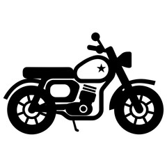 Obraz premium Motorbike, Motorcycle Icon Illustration in Trendy Flat Isolated on White Background. SVG Vector