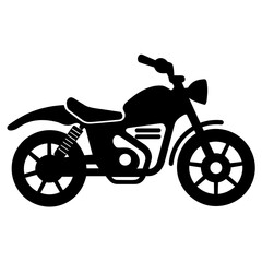 Obraz premium Motorbike, Motorcycle Icon Illustration in Trendy Flat Isolated on White Background. SVG Vector