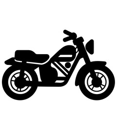 Obraz premium Motorbike, Motorcycle Icon Illustration in Trendy Flat Isolated on White Background. SVG Vector