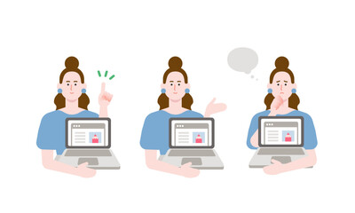 デザイナーの表情セット