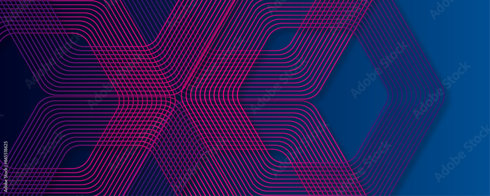 Poster futuristic hexagon technology concept. vector illustration dark purple abstract background with glow