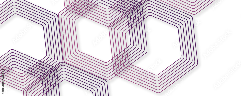Poster futuristic hexagon technology concept. vector illustration dark purple abstract background with glow