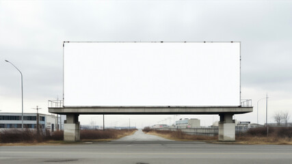 Obraz premium Blank billboard on the road with sky background.