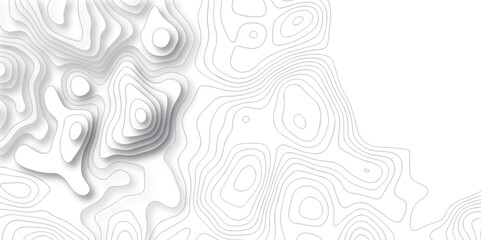 Abstract pattern with lines. Abstract sea map geographic contour map and topographic contours map background. Abstract white pattern topography vector background. Topographic line map background.