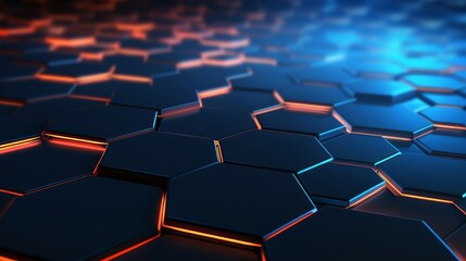 Obraz premium abstract technology background with hexagons