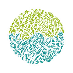 Obraz premium vector flower circle