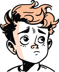 Portrait of a man with red hair and freckles.