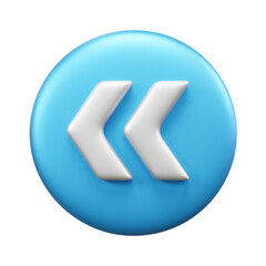 Left arrow 3d illustration or left direction arrow 3d icon