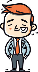 Businessman Smiling   Cartoon Vector IllustrationÃ¯Â»Â¿