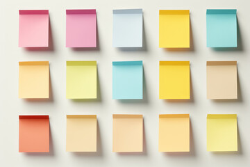colourful sticky notes on wall