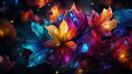 colorful abstract fractal flower background