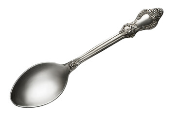 Silver teaspoon isolated