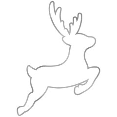 Silver Reindeer Drawing