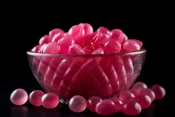Pink candies. Generative AI